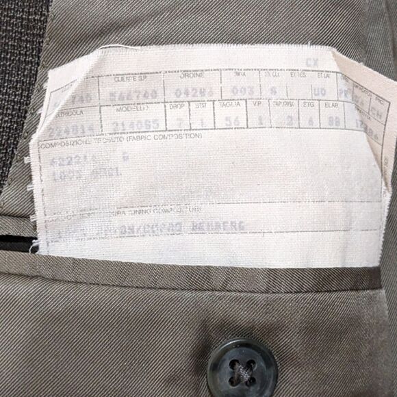 Ermenegildo Zegna x Neiman Marcus Plaid Taupe Wool Three Button Blazer Sz 46 US - Picture 7 of 7